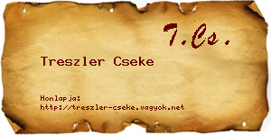 Treszler Cseke névjegykártya